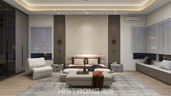 A serene retreat greets you with soft textures and natural tones, creating a calming atmosphere that’s safe for the whole family with eco-friendly materials.