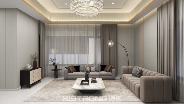 A serene blend of soft textures and elegant hues creates a living room that feels both inviting and luxurious, with eco-friendly designs ensuring sustainability.