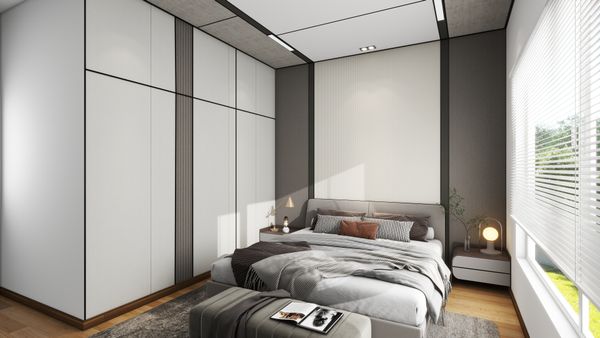 A serene bedroom enveloped in soft fabric textures and warm hues — a retreat that inspires relaxation and whispers eco-friendly comfort.